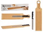 Kinvara Set de 12 Tablas de Cortar Pan de Bambú con Cuchillo