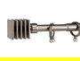 Giftdecor Barra Cortina Extensible 120-210 cm Cuadrado Plata Hierro Barra 2 cm (Set de 12)