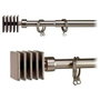 GIFTDECOR Barra Cortina Cuadrado 120 210CM Plata