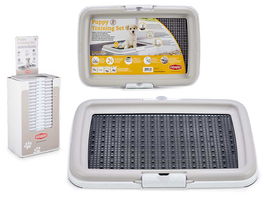 Stefanplast Bandeja WC Mascota 59 x 4.5 x 39 cm Blanco Gris Plastico (Set de 24)