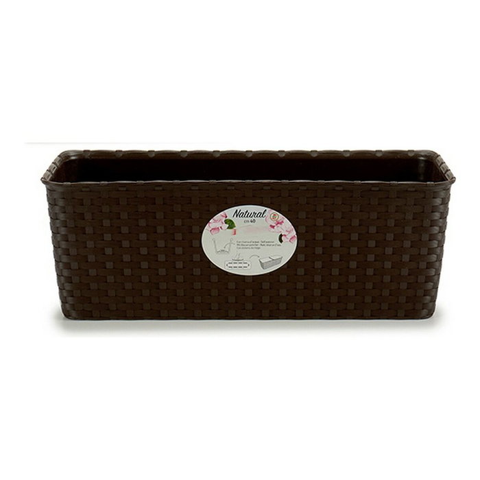 Stefanplast Jardinera Natural Reserva de Agua 40cm Chocolate Stefanplast Jardinera Natural Reserva de Agua 40cm Chocolate