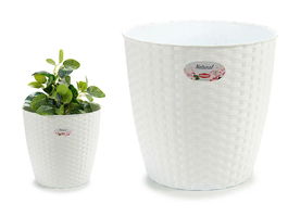 Stefanplast Maceta Natural Inter Exter 29 cm Diametro Blanco 29x29x26.5 cm (Set de 6)