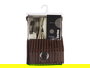 Cortina Giftdecor 140x260 cm Brillo Marron 6 Ollaos (Set de 6)