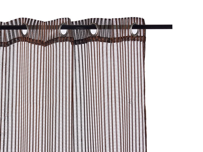 Cortina Giftdecor 140x260 cm Brillo Marron 6 Ollaos (Set de 6)