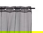 Giftdecor Cortina 140x260 cm Negro 6 Ollaos Rejilla 100% Poliéster (Set de 6)