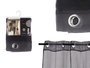 Giftdecor Cortina 140x260 cm Negro 6 Ollaos Rejilla 100% Poliéster (Set de 6)