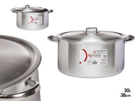 Kinvara Cacerola Aluminio 38 cm 20 L, apta para horno (Set de 3)