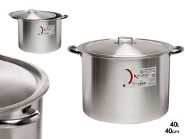 Kinvara Olla Aluminio 40 L 53x41.5x30 cm + Tapa 43x43x4 cm Plata (Set de 2)