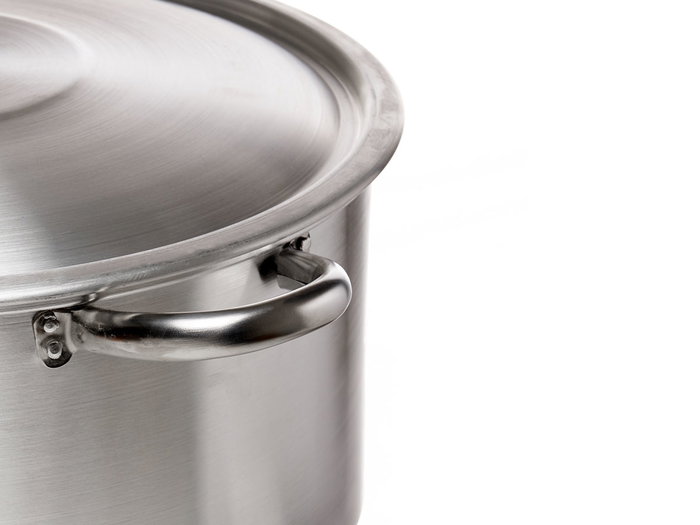 Kinvara Olla Aluminio 40 L 53x41.5x30 cm + Tapa 43x43x4 cm Plata (Set de 2)