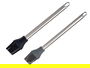 Kinvara Pincel de Cocina Acero Inoxidable y Silicona, Surtido Colores Gris y Negro, Dimensiones 10x32x1.5 cm (Set de 36)
