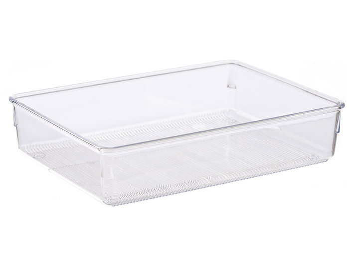 Berilo Bandeja Organizadora Multiusos Plástico Transparente 24 x 15.8 cm (Set de 36)