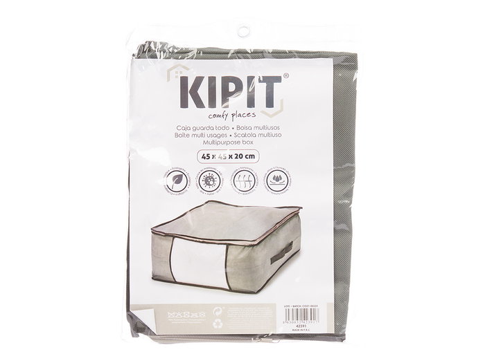 Kipit Caja Guarda Ropa Gris 45 x 45 x 20 cm (Set de 36)