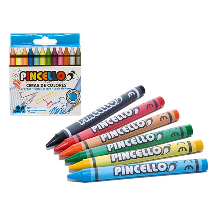 PINCELLO CERA CRAYON 24 Colores