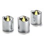 GIFTDECOR Set 3 Velas LED Taco Plata