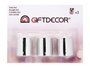 Giftdecor Set 3 Velas LED Taco Plata 18x14x4 cm (Set de 24)