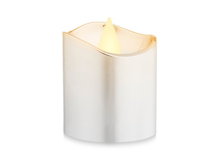 Giftdecor Set 3 Velas LED Taco Plata 18x14x4 cm (Set de 24)