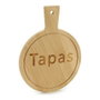 KINVARA Tabla Redonda de Bambú y Pizarra para Tapas