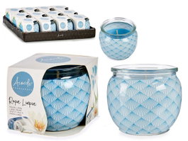Acorde Vela Perfumada Tarro Ropa Limpia Aroma Fresco Vidrio Cera 7.5x6.3x7.5 cm (Set de 12)