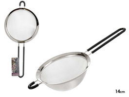 Colador Negro Silicona Acero Inoxidable