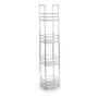 Berilo Estantería Metal Cuadrada 4 Pisos Transparente-Plata
