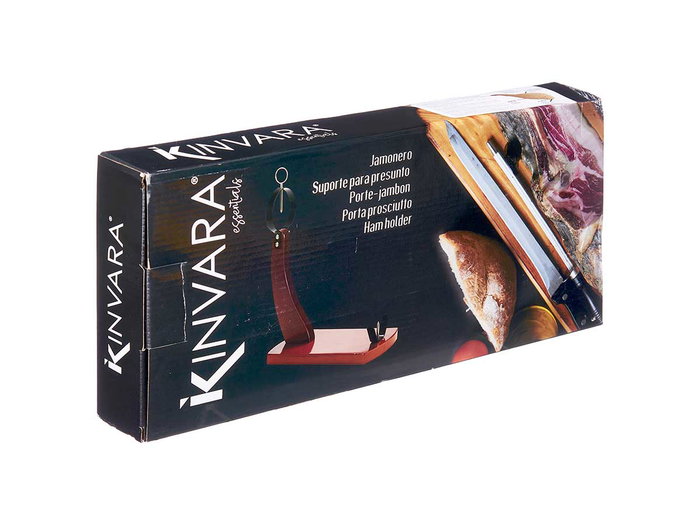 Kinvara Jamonero Ancho Natural Madera Pino 37.5x5.5x16.5 cm Negro (Set de 6) Kinvara Jamonero Ancho Natural Madera Pino 37.5x5.5x16.5 cm Negro (Set de 6)