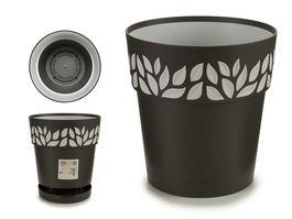 Stefanplast Maceta Plástico Cloe Antracita 20 cm (Set de 12)