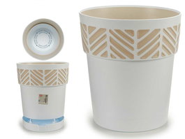 Stefanplast Maceta Plastico 30 cm Orfeo Blanca 29x29x29 cm (Set de 6)