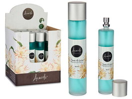 Acorde Ambientador Spray Fragancia Dama de Noche 100 ml en Botella de Vidrio Azul (Set de 24)