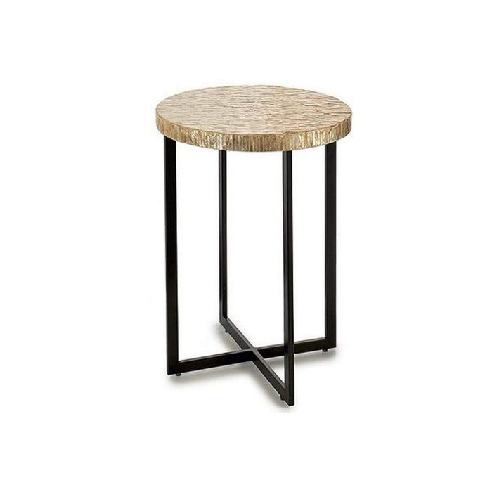 GIFTDECOR Mesa Auxiliar Redonda Nácar Claro 45cm