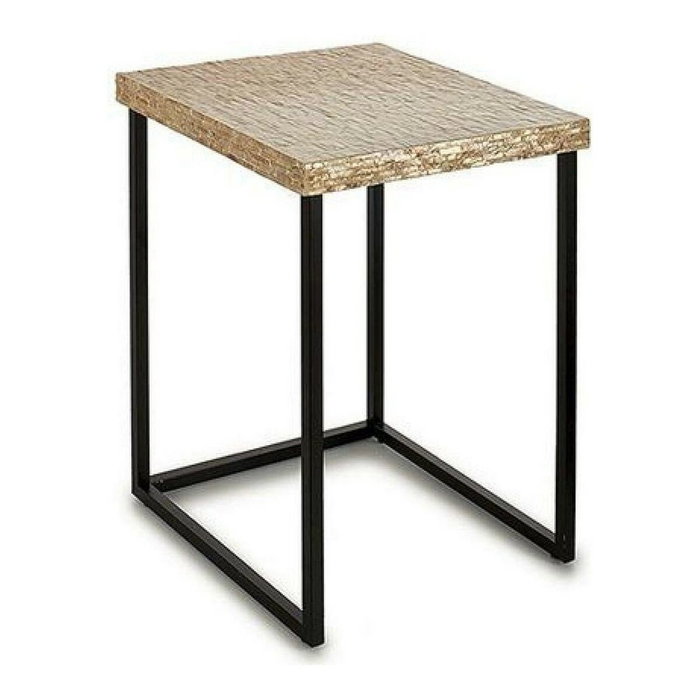 GIFTDECOR Mesa Auxiliar Cuadrada Nácar Claro 47cm