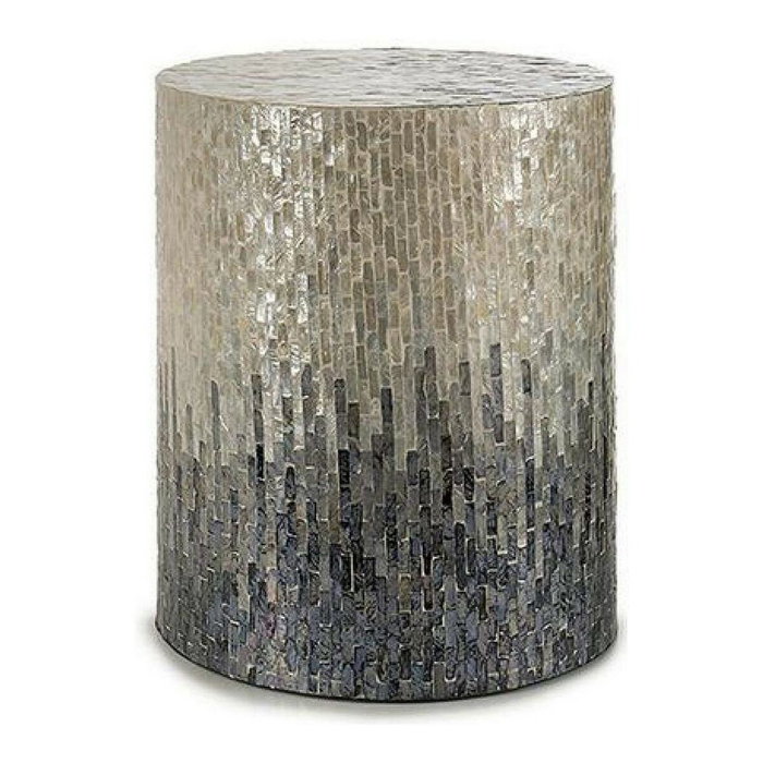 Giftdecor Taburete Redondo Nácar Gris Degradado Giftdecor Taburete Redondo Nácar Gris Degradado