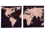Giftdecor Lienzo 28x28 cm Mapa del Mundo Surtidos (Set de 36)