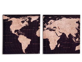 Giftdecor Lienzo 28x28 cm Mapa del Mundo Surtidos (Set de 36)