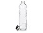 Vivalto Botella de Cristal 1100 ml, Transparente y Plata, Dimensiones 8x31x8 cm (Set de 18)