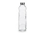Vivalto Botella de Cristal 1100 ml, Transparente y Plata, Dimensiones 8x31x8 cm (Set de 18)