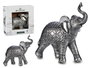 GIFTDECOR Elefante de Resina Grande Plata