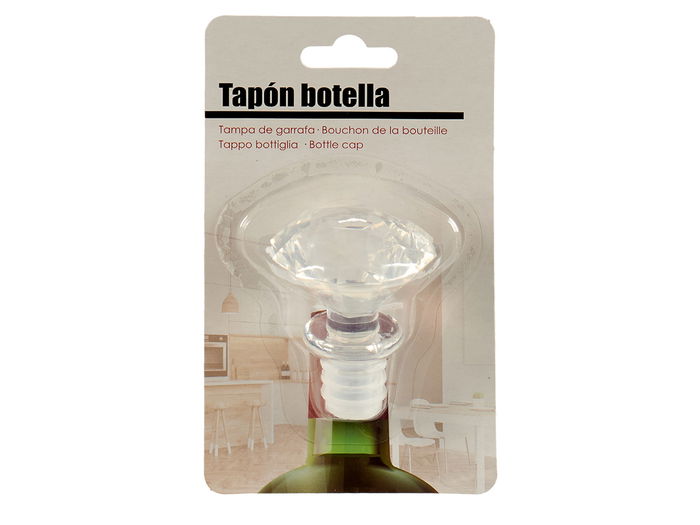 Arte Regal Tapón Botella Diamante Transparente 8.5 x 4.5 x 14.5 cm (Set de 48)