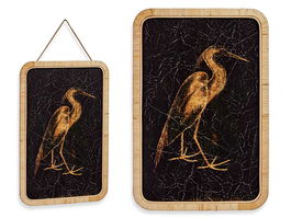 ARTE REGAL Lienzo Garza Derecha 60x40 cm Terciopelo (Set de 6)