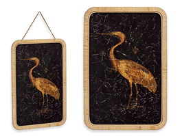 Arte Regal Lienzo Garza Izquierd 60x40 cm Terciopelo (Set de 6)