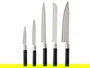 KINVARA Tacoma con 5 Cuchillos Mango Negro Gris 11.5x36x11.5 cm (Set de 6)