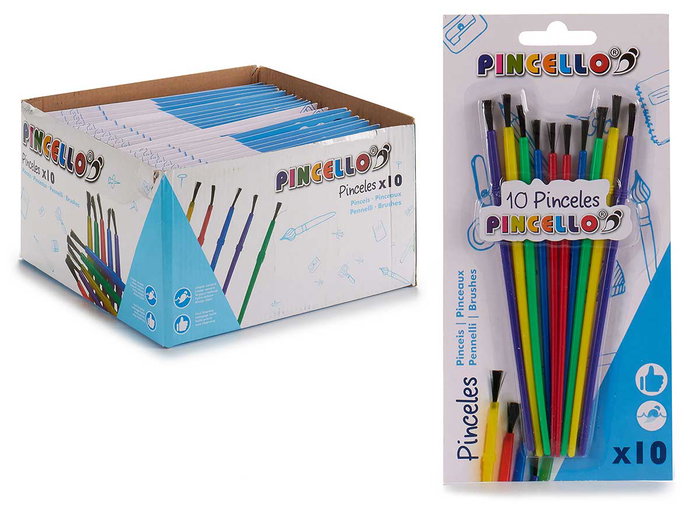 Pincello Juego 10 Pinceles Pintura 11x1x22 cm (Set de 48)