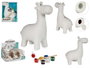 Pincello Hucha para Pintar Jirafa Cerámica Blanca 12x16x5.5 cm Incluye 6 Temperas (Set de 24)