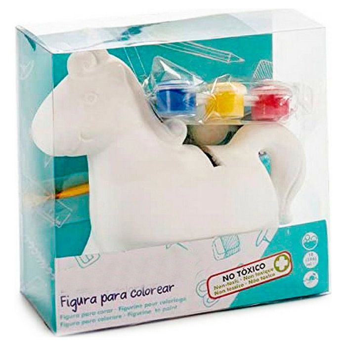 Pincello Hucha Unicornio Cerámica para Colorear Blanco Pincello Hucha Unicornio Cerámica para Colorear Blanco