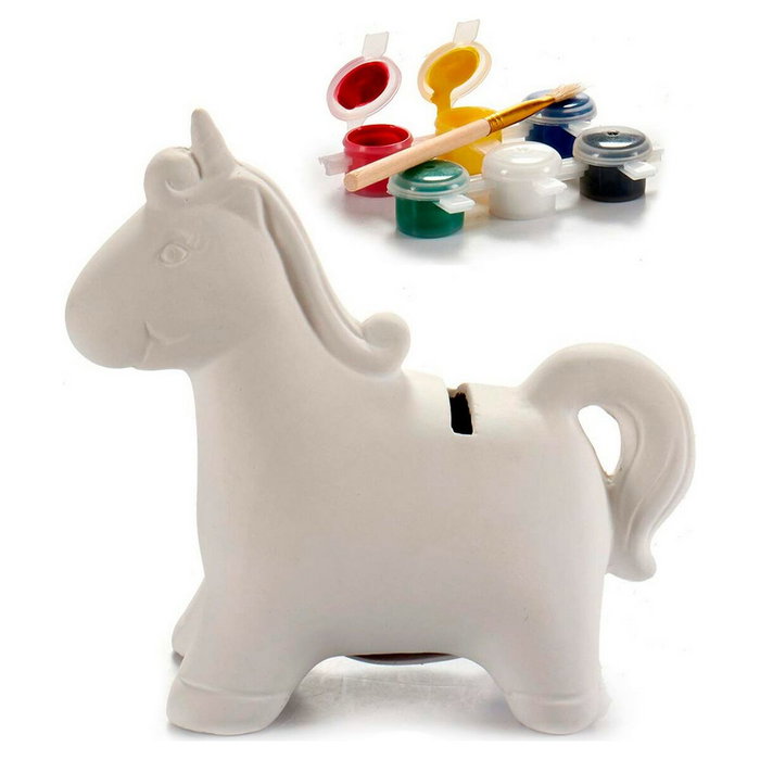 Pincello Hucha Unicornio Cerámica para Colorear Blanco Pincello Hucha Unicornio Cerámica para Colorear Blanco