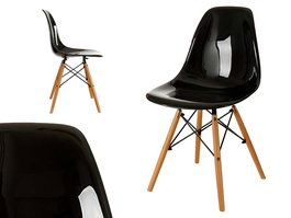 GIFTDECOR Silla Negra Kirk 53 cm x 82 cm x 47 cm (Set de 4)