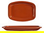 La Dehesa Bandeja Plana Rectangular Barro Refractario Miel 35 x 26 cm (Set de 6)
