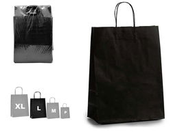 PINCELLO Bolsa Papel Negro 32x52x0.2 cm (Set de 100)