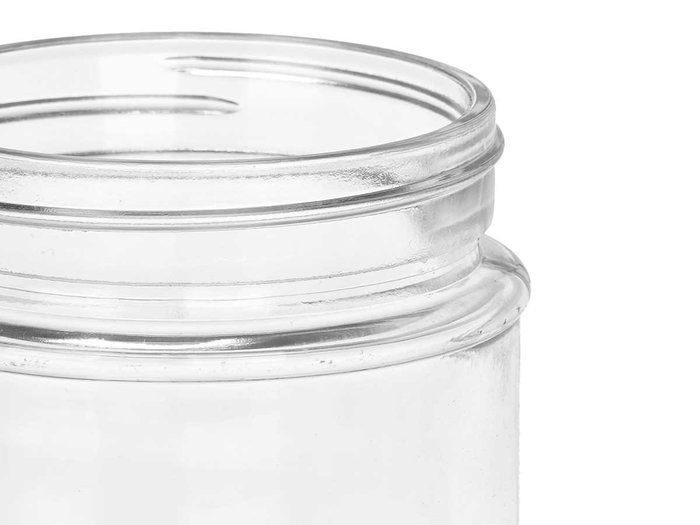 Vivalto Bote de Cristal Redondo 1L con Tapa de Acero - Vidrio y Acero, Transparente y Plata, 9.8 x 17.5 x 9.8 cm (Set de 24)