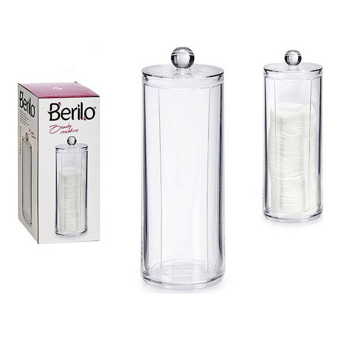 BERILO Organizador Alto Discos Algodón Transparente (Pack de 12)