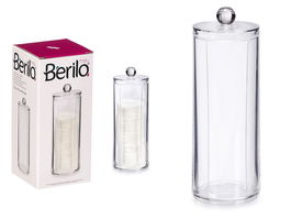 Berilo Organizador Alto Discos Algodon 7x20x7 cm Transparente (Set de 12)